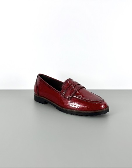 Tamaris półbuty bordowe |...