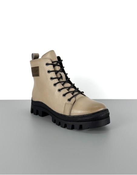 Trzewiki skórzane beżowe |...