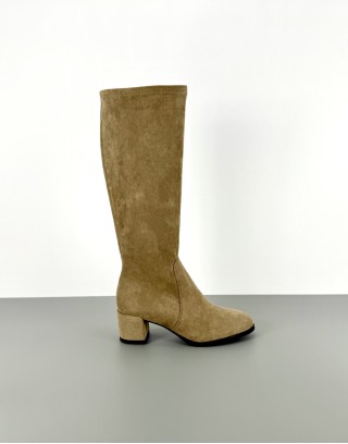 Kozaki stretch beżowe | 82027