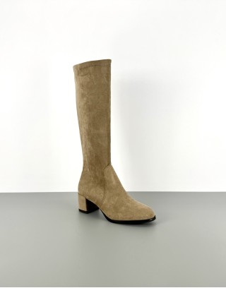 Kozaki stretch beżowe | 82027