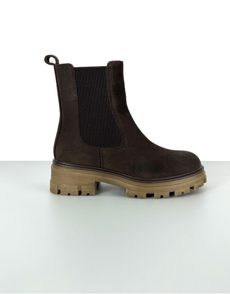 Trzewiki skórzane ciemna...