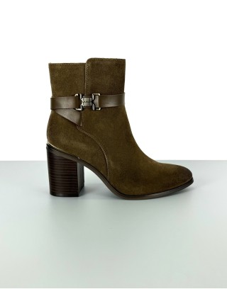 Botki skórzane khaki | 82034