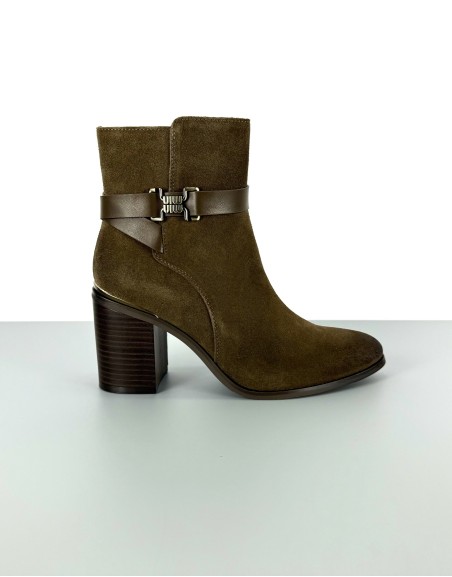 Botki skórzane khaki | 82034