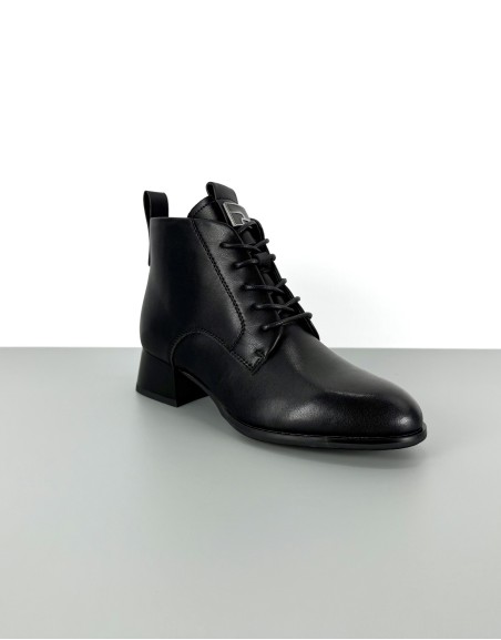 Botki skórzane czarne | 84100