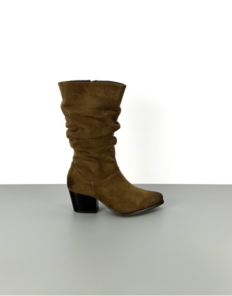 Kozaki marszczone khaki  |...