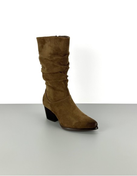 Kozaki marszczone khaki  |...