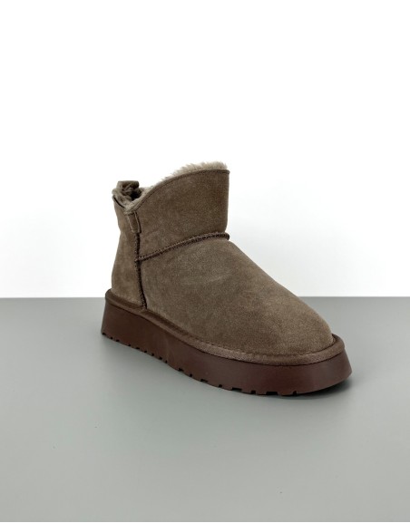Skórzane jak UGG khaki | 84116