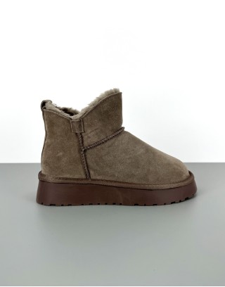 Skórzane jak UGG khaki | 84116