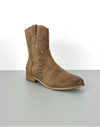 Ażurowe botki beżowe | 91096