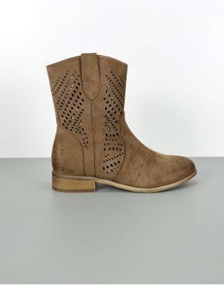 Ażurowe botki beżowe | 91096