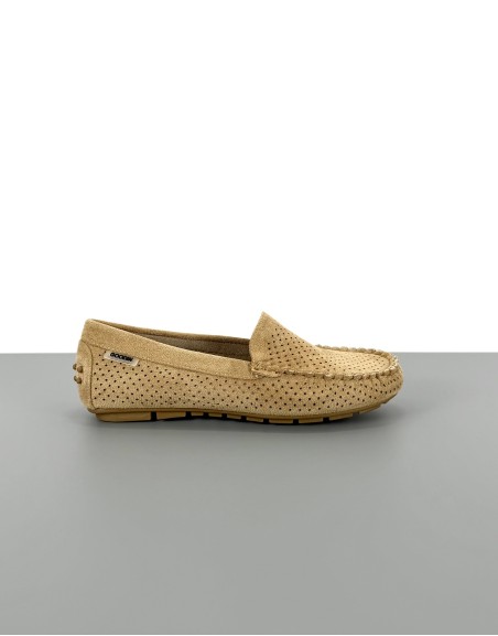 Mokasyny ażurowe beżowe |...