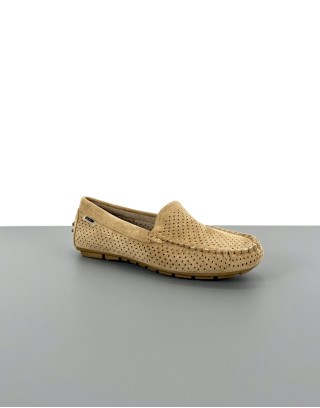 Mokasyny ażurowe beżowe |...