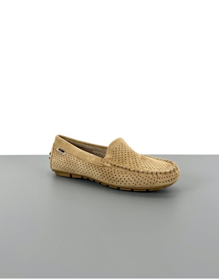 Mokasyny ażurowe beżowe |...