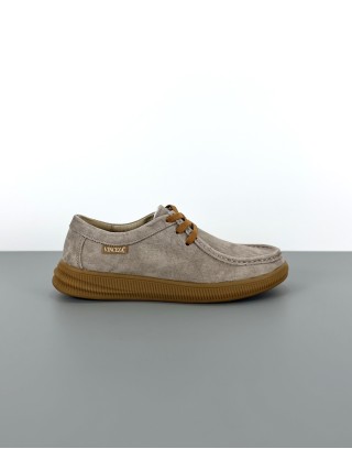 Półbuty skórzane beżowe |...