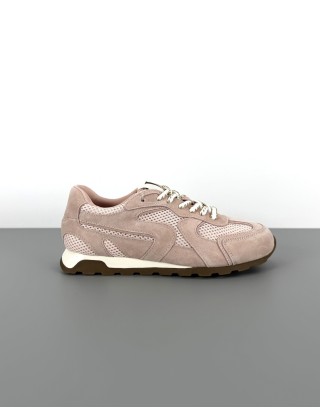 Sneakersy skórzane różowe |...