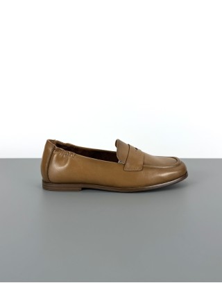 Mokasyny skórzane kamel |...