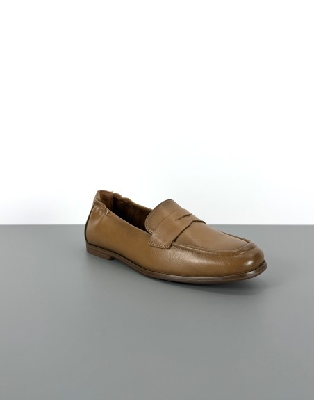 Mokasyny skórzane kamel |...