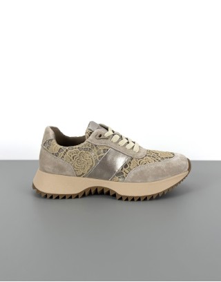 Skórzane sneakersy z...