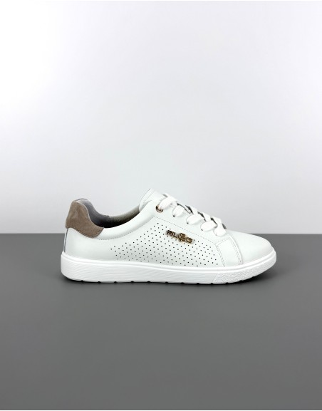 Sneakersy skórzane białe |...