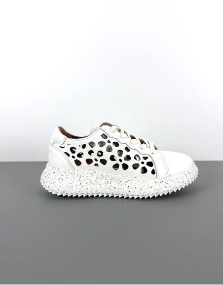 Ażurowe sneakersy białe |...