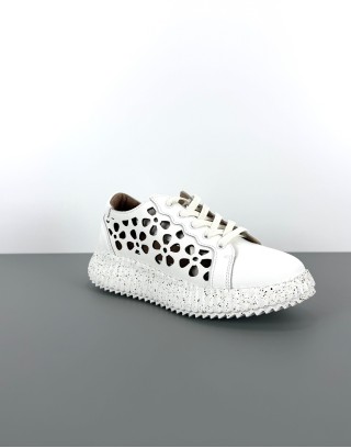 Ażurowe sneakersy białe |...