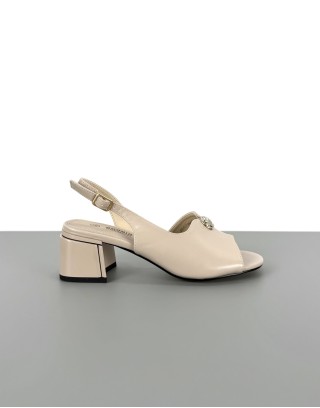 Sandały eleganckie beżowe |...