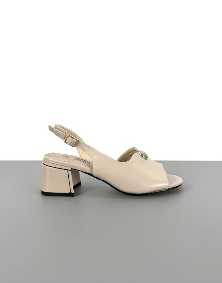 Sandały eleganckie beżowe |...