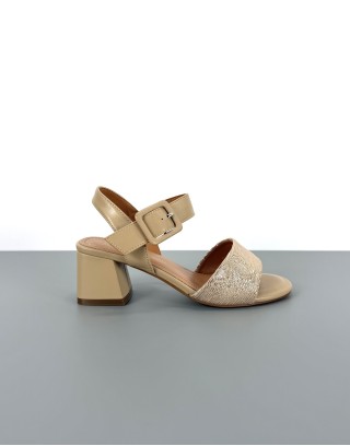 Sandały eleganckie kawowe |...