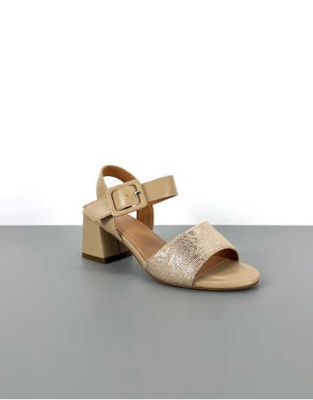 Sandały eleganckie kawowe |...