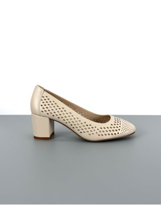 Czółenka ażurowe cieliste |...