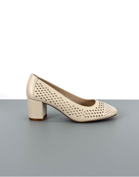 Czółenka ażurowe cieliste |...