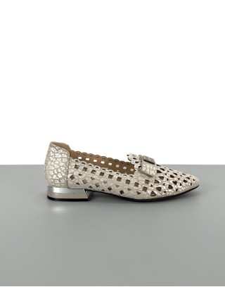 Mokasyny skórzane ażurowe...