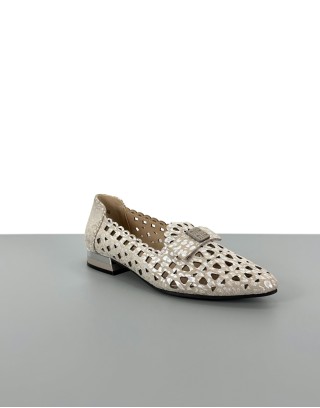 Mokasyny skórzane ażurowe...