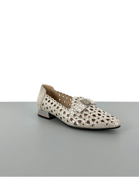 Mokasyny skórzane ażurowe...