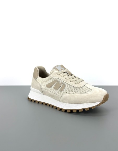 Sneakersy skórzane jasny...