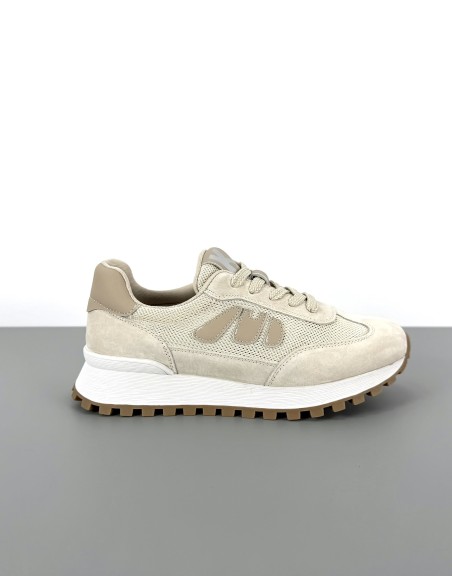 Sneakersy skórzane jasny...