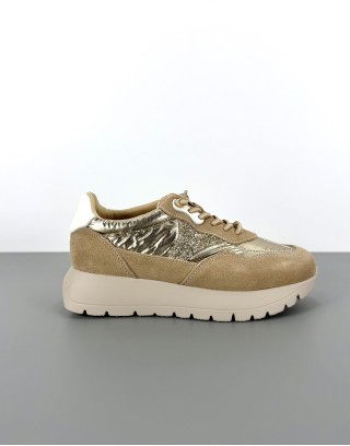 Sneakersy skórzane ciemny...