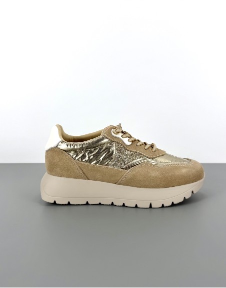 Sneakersy skórzane ciemny...