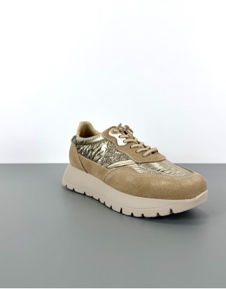 Sneakersy skórzane ciemny...