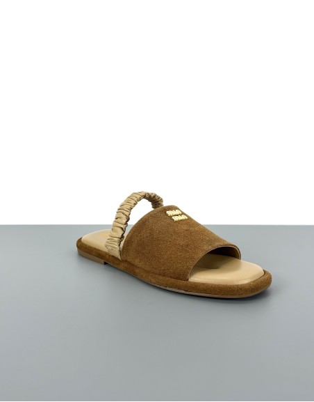 Klapko-sandały beżowe...