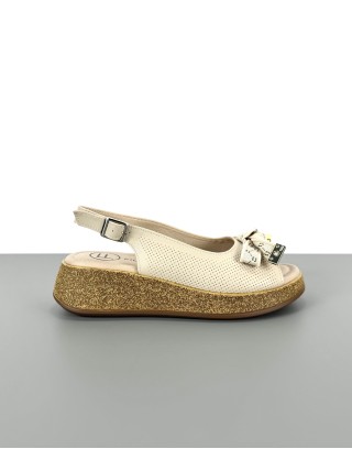 Sandały skórzane na...