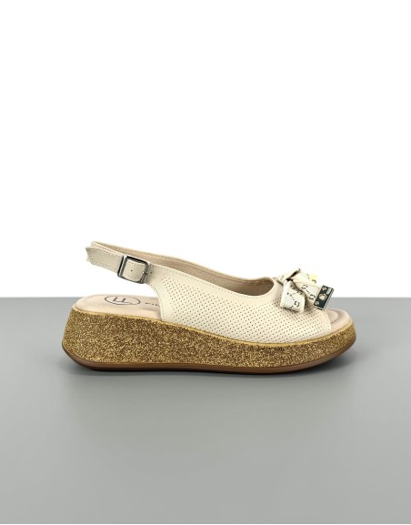 Sandały skórzane na...