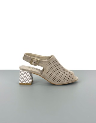 Eleganckie sandały beżowe |...