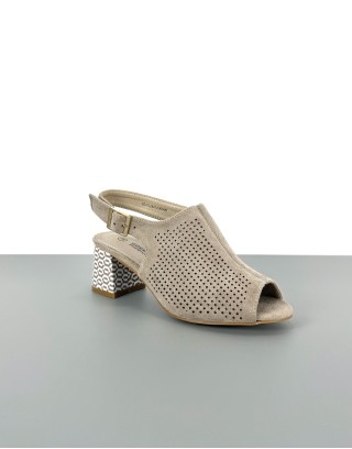 Eleganckie sandały beżowe |...