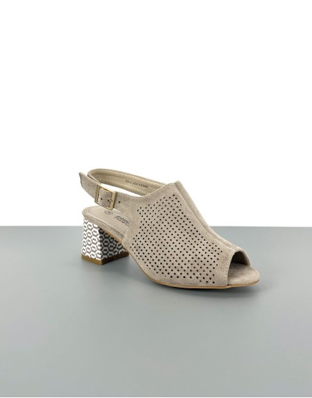 Eleganckie sandały beżowe |...