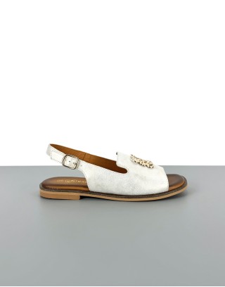 Sandały skórzane jasne...