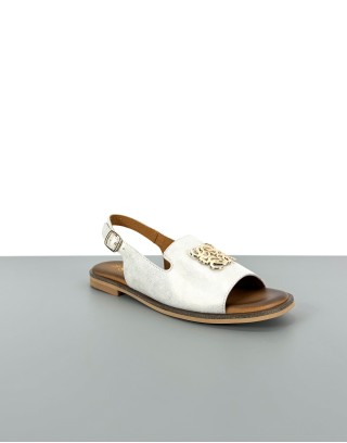 Sandały skórzane jasne...