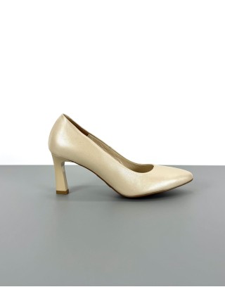 Czółenka klasyczne beż lico...