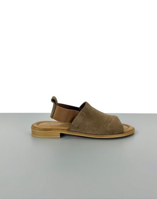 Skórzane sandały na płaskim...