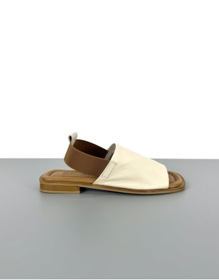 Skórzane sandały na płaskim...